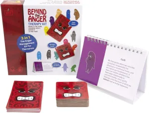Behind the Anger Therapy Kit | Anger Management for kids | Play Therapy Games for Teens | ADHD Tools for kids | CBT Counseling Games for Anger Control Emotional Regulation | Designed for Professionals