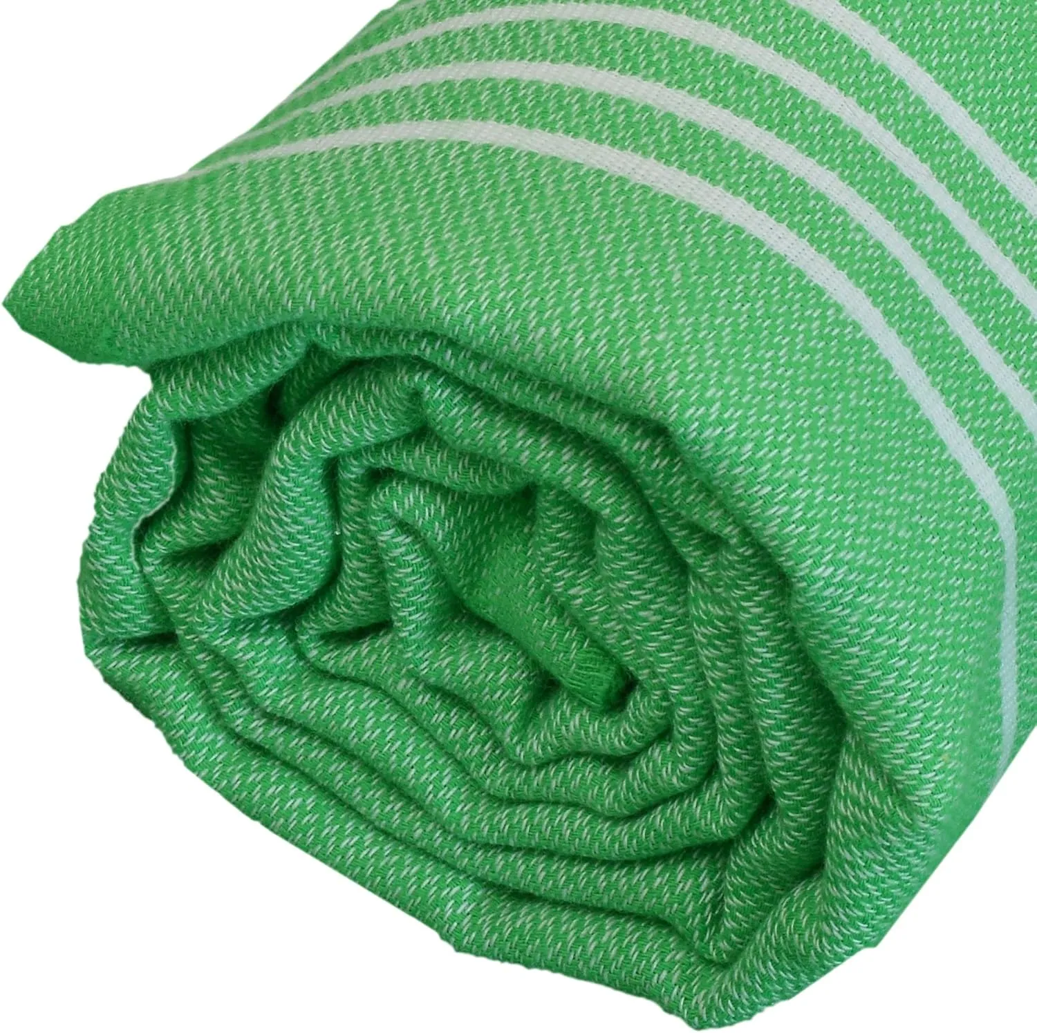 Bersuse Beach Towels Peshtemal Turkish Towels Anatolia Collection Premium Turkish Beach Towel, 100% Cotton, Large, Quick-Dry, Sand-Free, Lightweight - 37x70 Inches, Green
