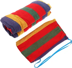 BESPORTBLE Single Outdoor Hammock Hiking Camping Travel Hammock Lightweight Canvas Swing for Family Outdoor Activities