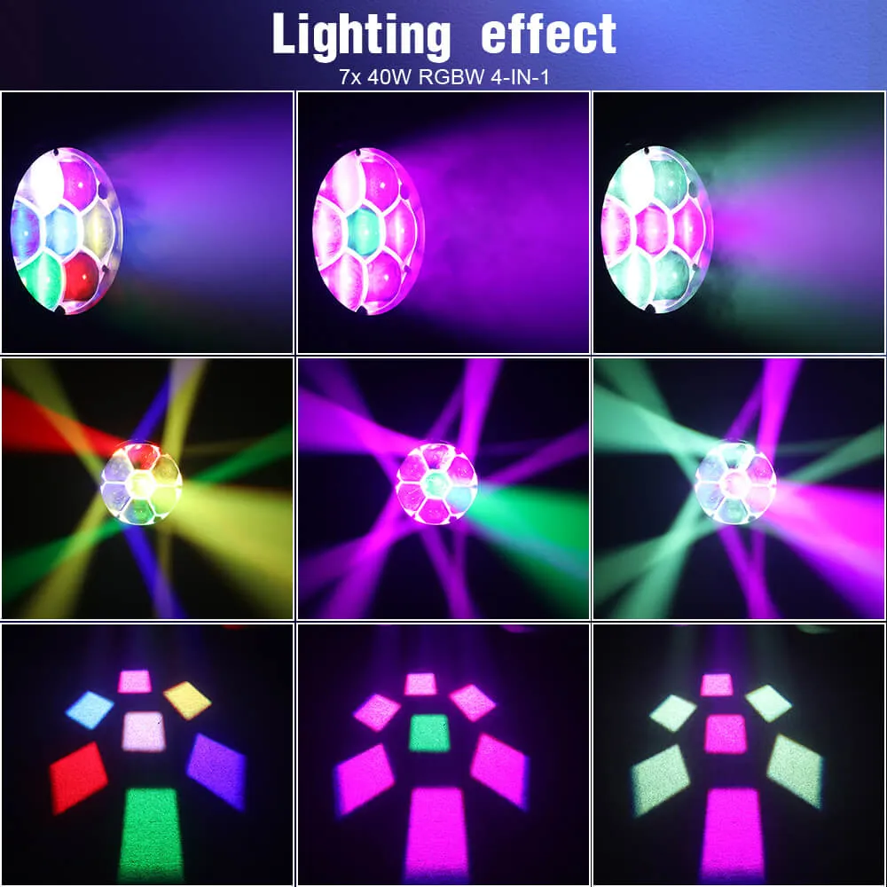 Betopper LM0740 7x40W Wash&Zoom Moving Head Lights Standard version (4pcs)
