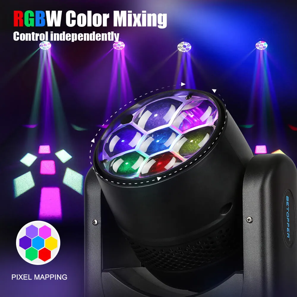 Betopper LM0740 7x40W Wash&Zoom Moving Head Lights Standard version (4pcs)