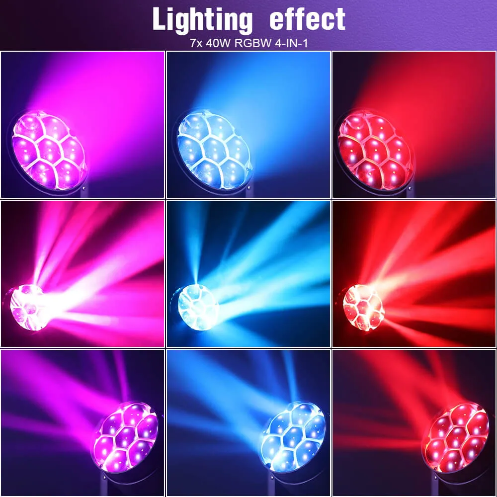 Betopper LM0740 7x40W Wash&Zoom Moving Head Lights Standard version (4pcs)