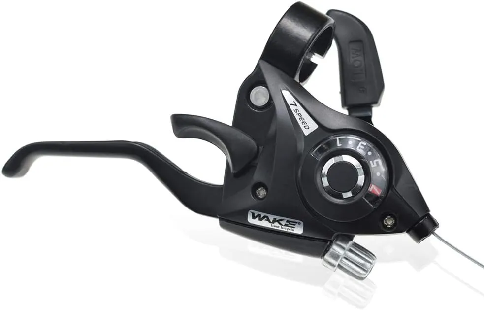 Bicycle Brake Levers Shifter 3x7 21 Speed Shifter with Gear Indicator and V Brake Cable for Moutain Bike, Road Bike, MTB, BMX, Fixie Gear, Cycling