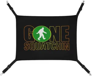 Bigfoot Gone Squatchin Hanging Cat Bed Soft Breathable Pet Hammock for Cage Pet Sleeper for Kitten Ferret Puppy Rabbit