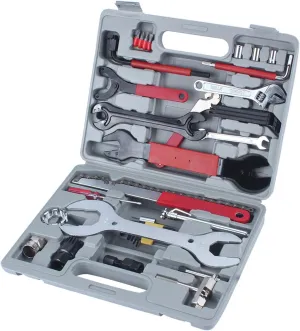 Bike Repair Tools Kit, 44pcs Multi Tools Set Mountain Cycle Puncture Tyre Pump with Cone Wrenches and Spoke Adjuster