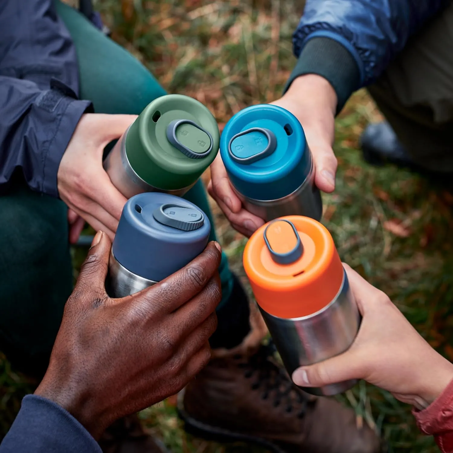 BLACK   BLUM Insulated Travel Cup | Sustainable Stainless Steel On-the-Go Mug, Dishwasher & Freezer Safe, Lid Lock, Leak-proof | Perfect for Hot & Cold Drinks | Olive, 11 oz / 340ml