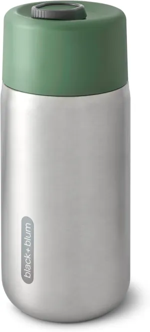 BLACK   BLUM Insulated Travel Cup | Sustainable Stainless Steel On-the-Go Mug, Dishwasher & Freezer Safe, Lid Lock, Leak-proof | Perfect for Hot & Cold Drinks | Olive, 11 oz / 340ml