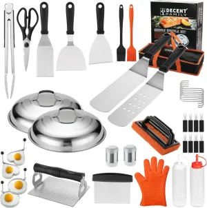 Blackstone Griddle Accessories Kit - 40PCS Set with Basting Cover, Spatula, Scraper, Burger Press, Tongs, Cleaning Kit
