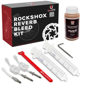 BleedZone - Bleed Kit for RockShox Reverb 1x and X-Loc with 120ml Reverb Mineral Oil, Rockshox Reverb Bleed Kit, Bike Bleeding Kit Works for Rockshox Reverb, X-Loc Bleed Kit, Bike Bleed Kit