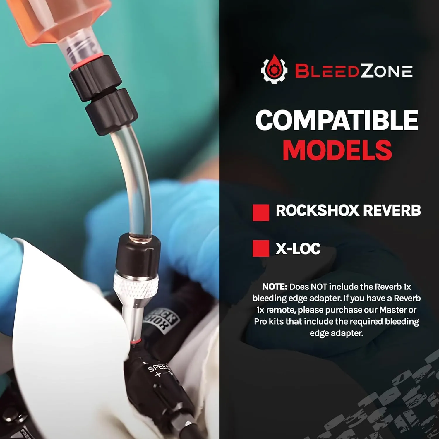 BleedZone - Bleed Kit for RockShox Reverb 1x and X-Loc with 120ml Reverb Mineral Oil, Rockshox Reverb Bleed Kit, Bike Bleeding Kit Works for Rockshox Reverb, X-Loc Bleed Kit, Bike Bleed Kit