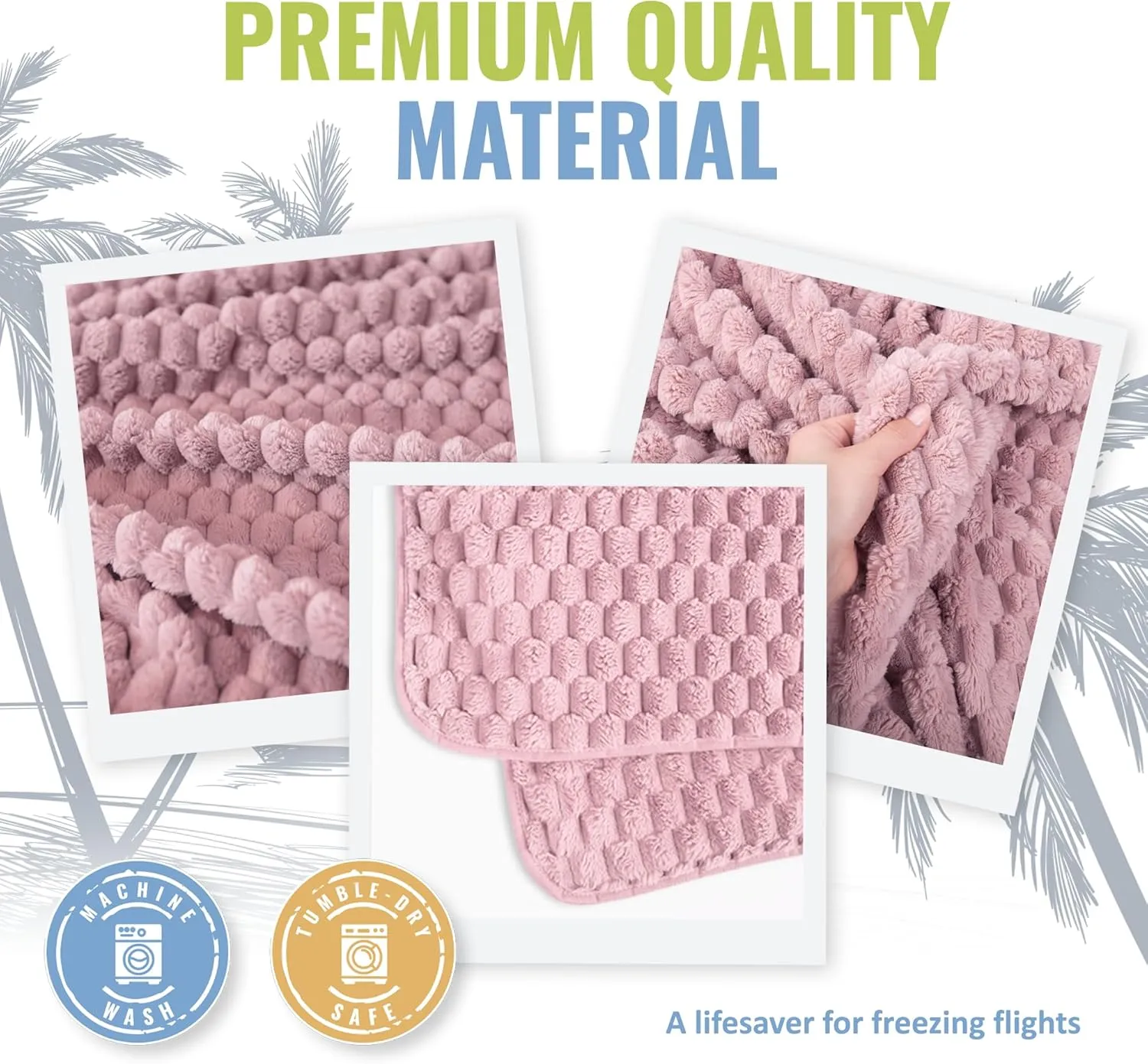 BOACAY Packable Travel Blanket for Airplane, Car - Compact Office Blanket - Portable Pillow for Adults, Kids with Case, Luggage Sleeve, Backpack Clip