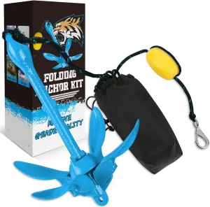 Boat Kayak Anchor Kit 40ft Rope & Storage Bag - Accessories for Kayaks, Canoes, SUP Boards, Small Boats, Jet Skis & PWCs