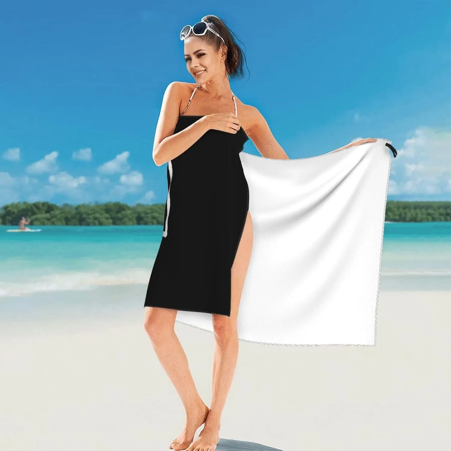 Bohemian Boho Chic Stay Wild Gypsy Child Hippie Beach Towel with Travel Bag 31.5"x63" Quick Dry Sand Free Lightweight Large Oversized Towels Light Vacation Essentials