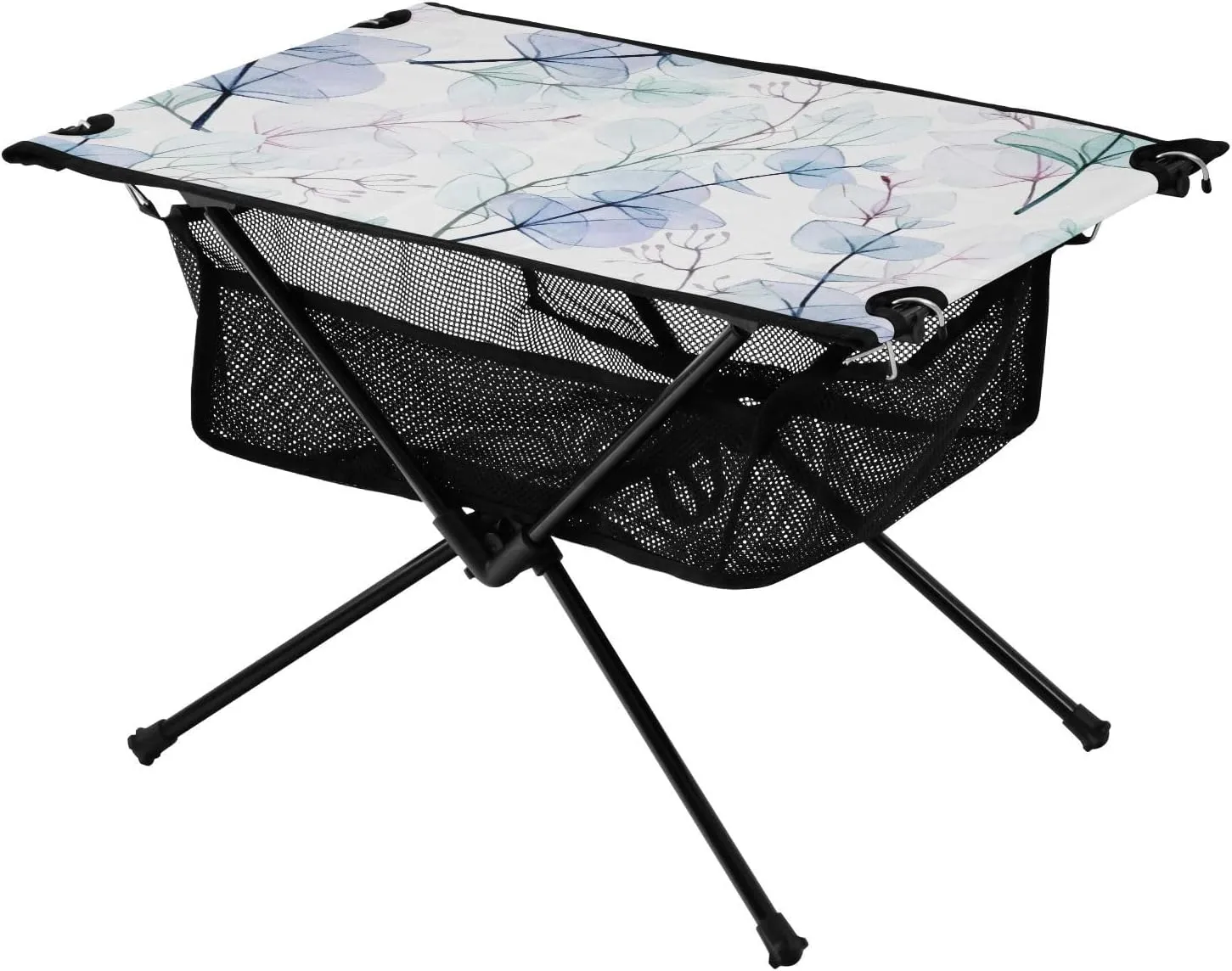 Bolaz Outdoor Folding Portable Picnic Camping Table-Transparent Eucalyptus Leaves,Storage Mesh for Camping Gear Accessories, Hiking, Mountaineering, Outdoor Travel