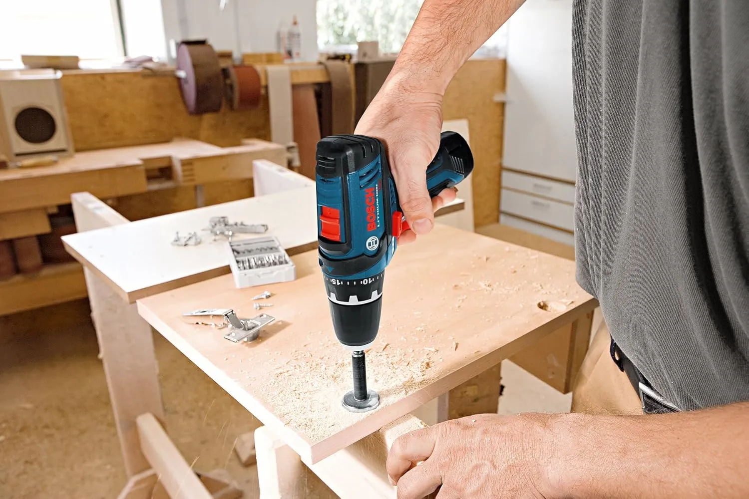 BOSCH CLPK22-120 12V Max Cordless 2-Tool Combo Kit with 3/8 In. Drill/Driver, 1/4 In. Impact Driver, (2) 2 Ah Batteries, Charger and Case