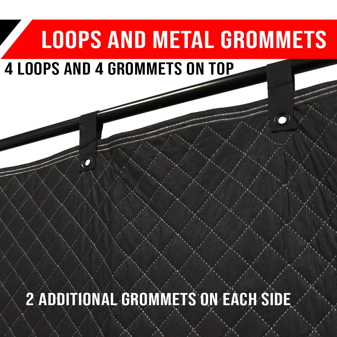 Boxer Studio Sound Haven: 78" x 48" Insulated Blanket with Grommets & Loops - Perfect for Doors, Windows, and Beyond!