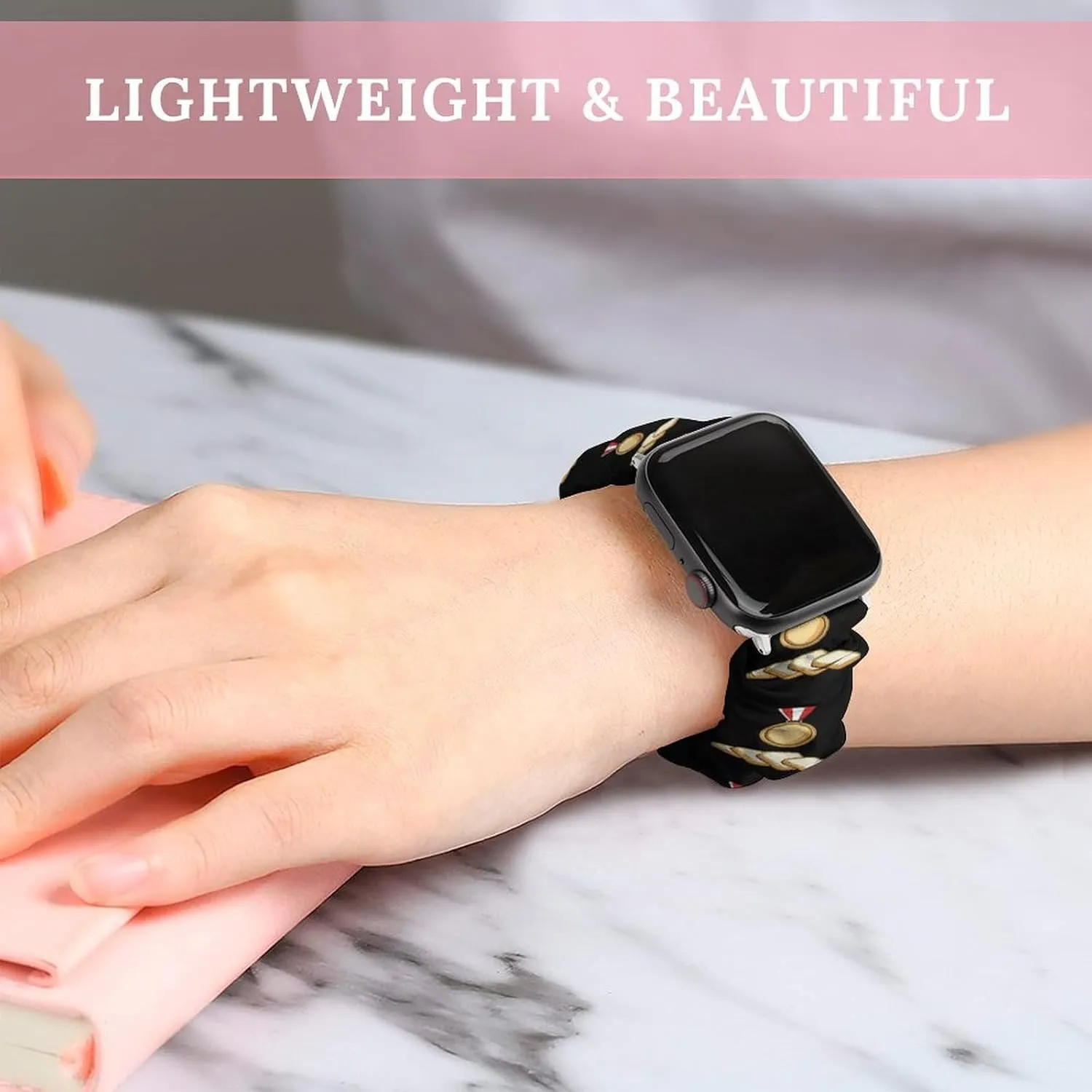 Bread-Winner Fashion Watch Strap Scrunchies Wristbands Compatible With IWatch Series