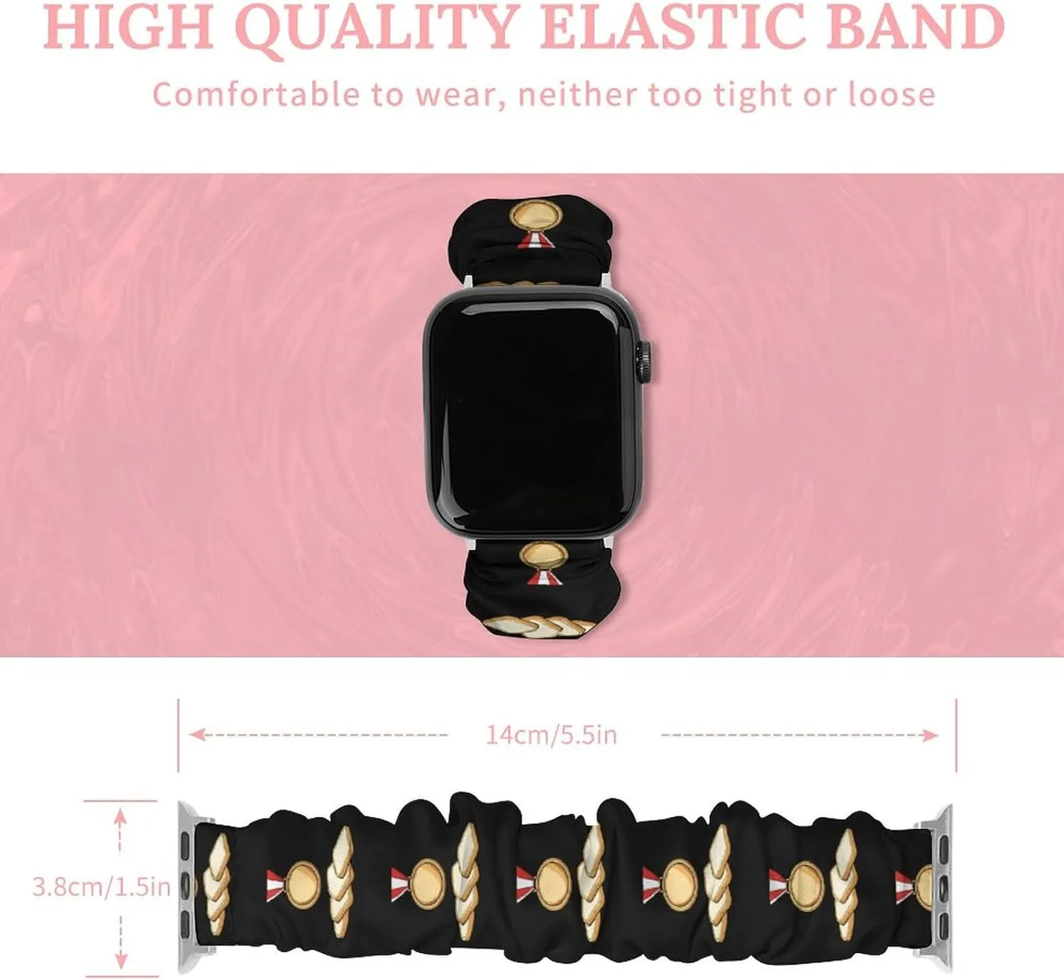 Bread-Winner Fashion Watch Strap Scrunchies Wristbands Compatible With IWatch Series