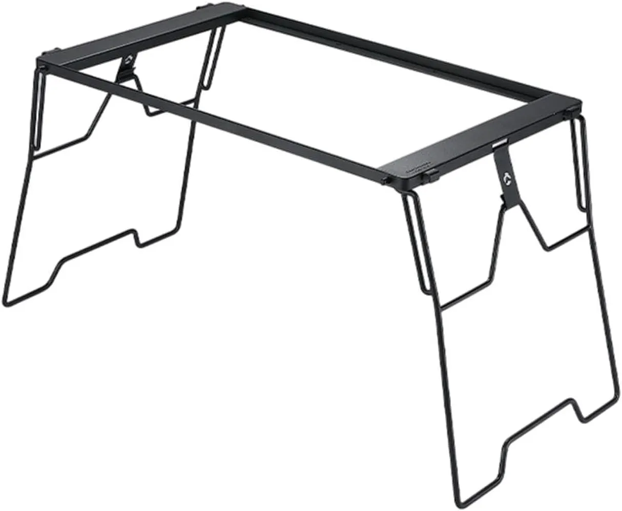 Bridge Table Frame Folding Metal Desk High Strength Grill Camping Table No Countertop for Traveling Fishing Hiking Garden BBQ