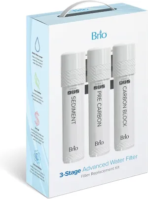 Brio 3-Stage Filter Replacement Kit for Brio 3-Stage Water Cooler Dispensers