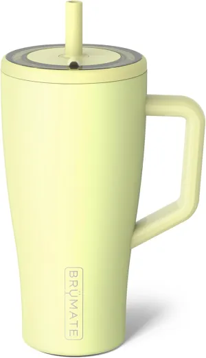 BrüMate Era 30 oz Tumbler with Handle and Straw | 100% Leakproof Insulated Tumbler with Lid and Straw | Made of Stainless Steel | Cup Holder Friendly Base | 30oz (Prickly Pear)