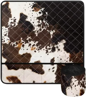 Brown Cow Waterproof Fabric Standard Household Sewing Machines Pad with Storage Bag Sewing Machine Protective Mat Sewing Machine Decorative Accessories