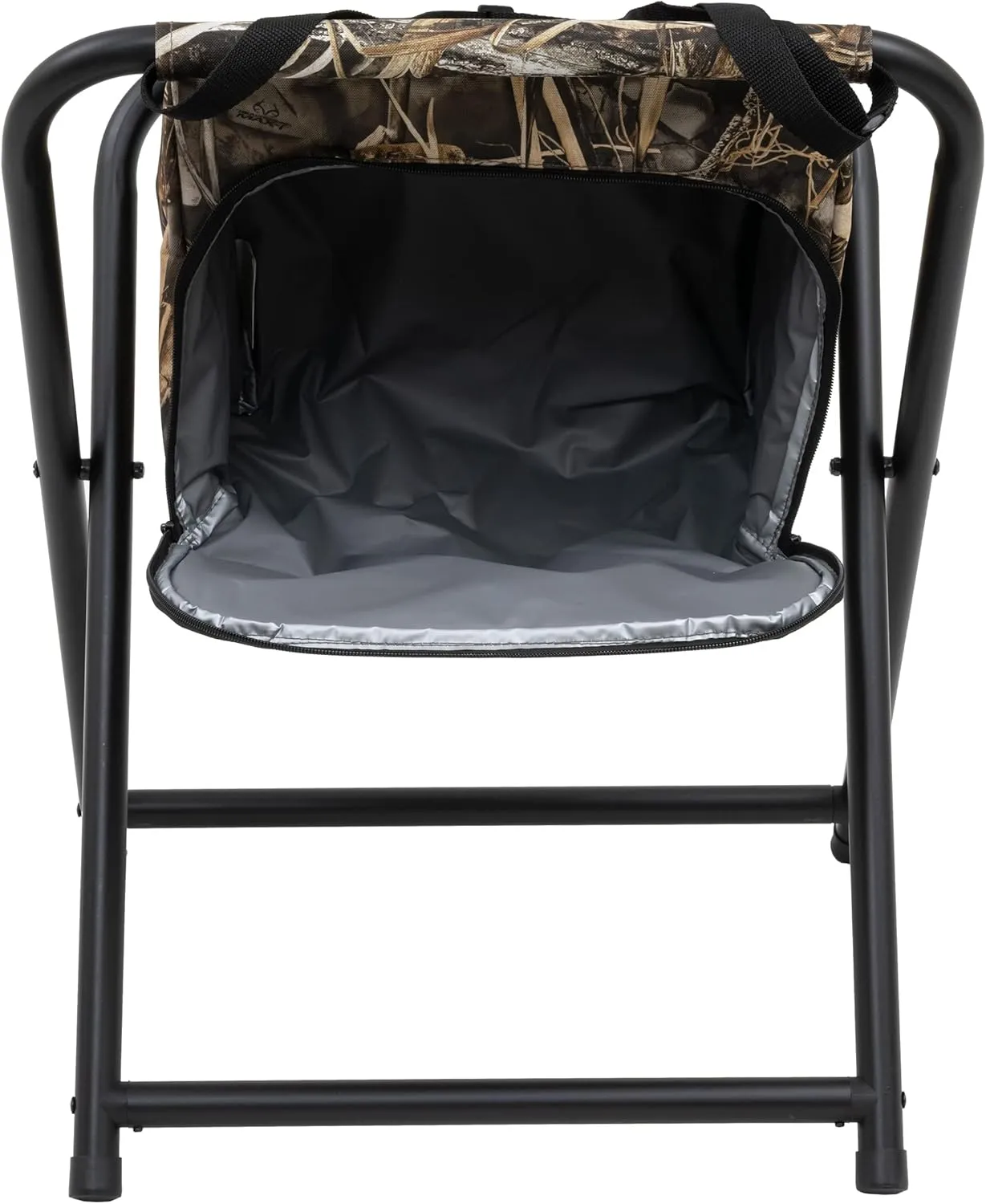 Browning SteadyReady Hunting Chair - Compact and Foldable Steel Frame Stool with Exra-Wide Angled Anti-Slip Seat and Realtree Max-7 Camo Pattern