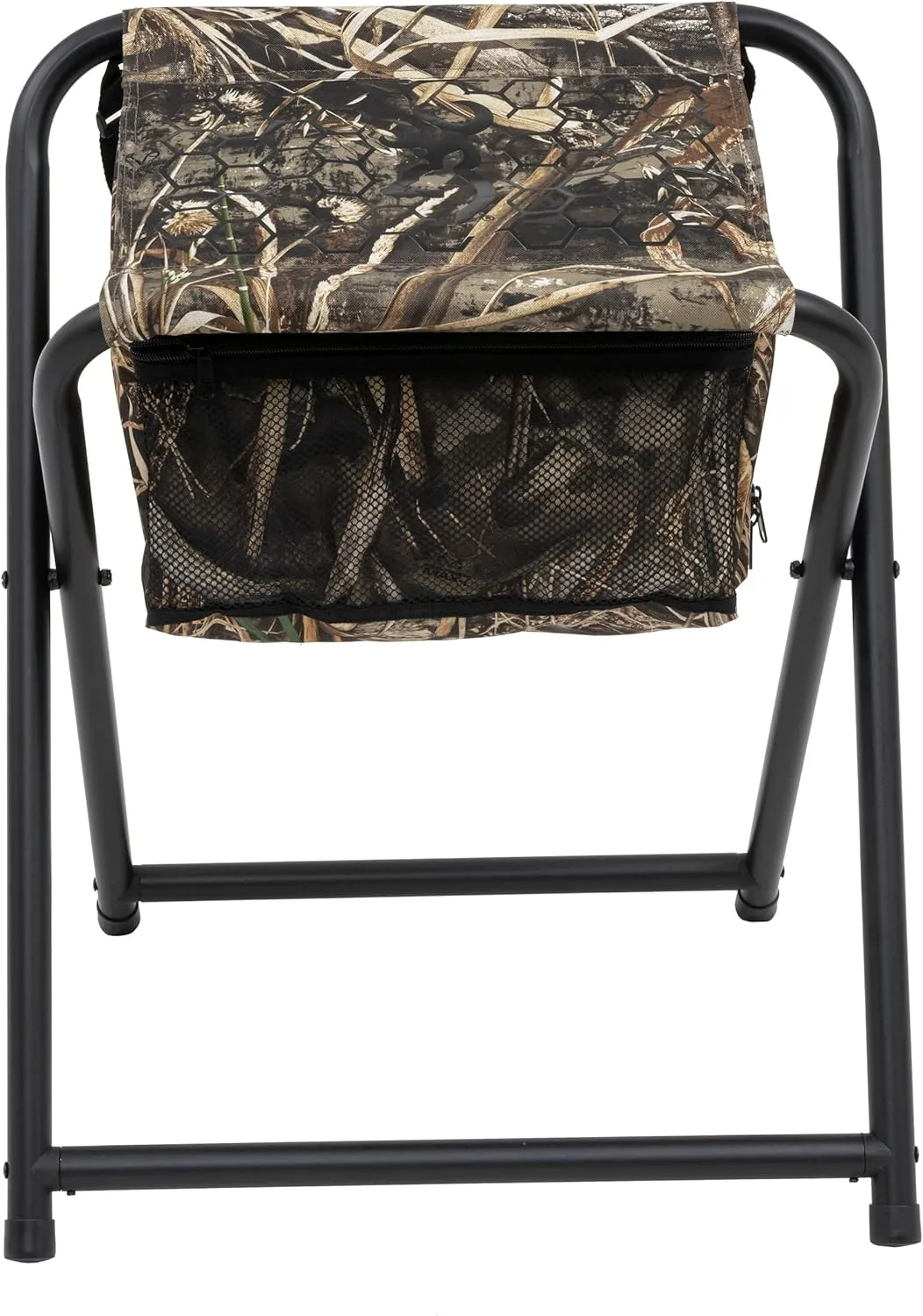 Browning SteadyReady Hunting Chair - Compact and Foldable Steel Frame Stool with Exra-Wide Angled Anti-Slip Seat and Realtree Max-7 Camo Pattern