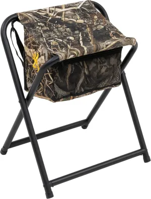Browning SteadyReady Hunting Chair - Compact and Foldable Steel Frame Stool with Exra-Wide Angled Anti-Slip Seat and Realtree Max-7 Camo Pattern