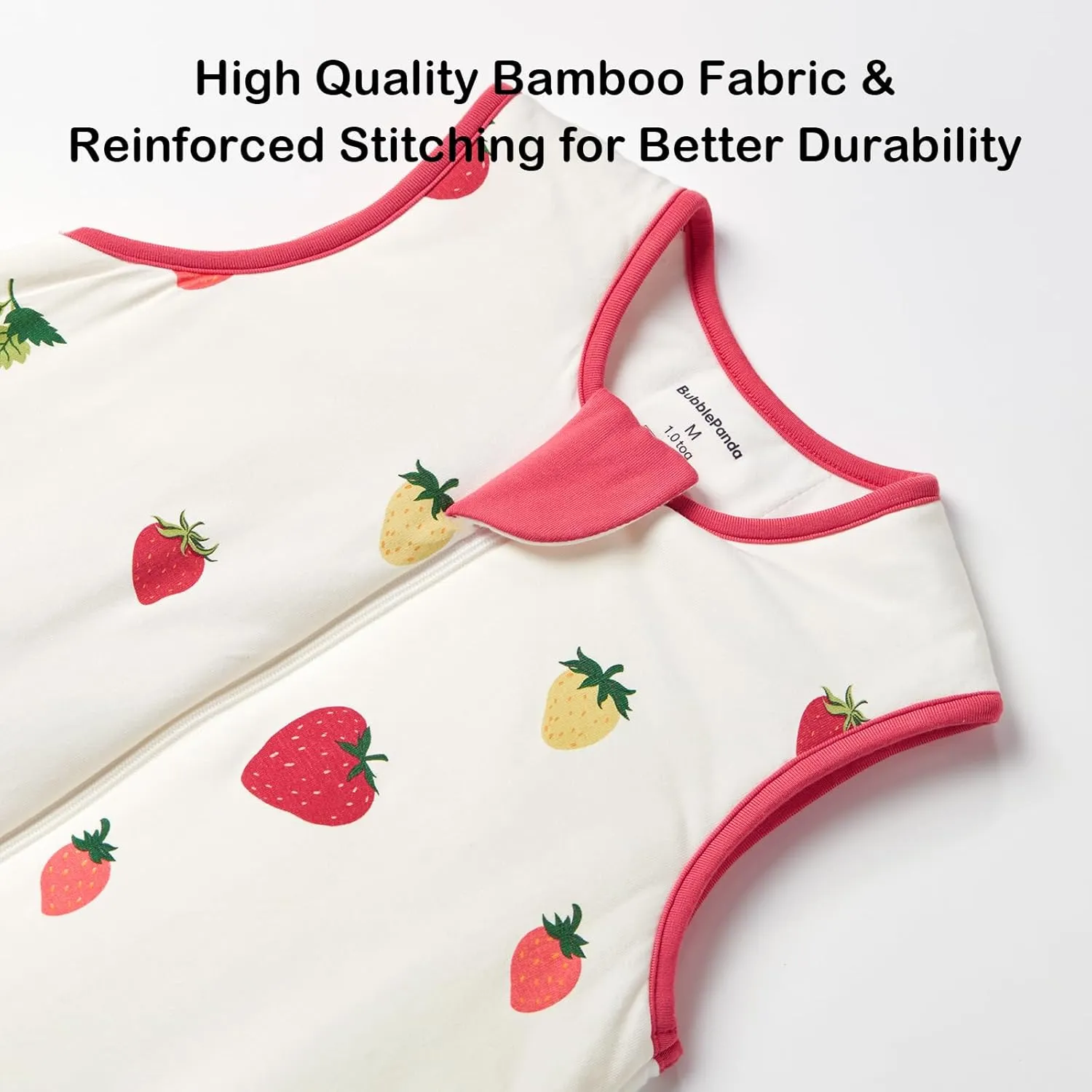 BubblePanda Rayon Made from Bamboo Toddler Sleep Sack with Feet 6-12 Months 1.0 Tog Ultra Soft Toddler Sleeping Sack Baby Sleep Bag Walker Quilted Wearable Blanket with Legs 2-Way Zipper Lightweight