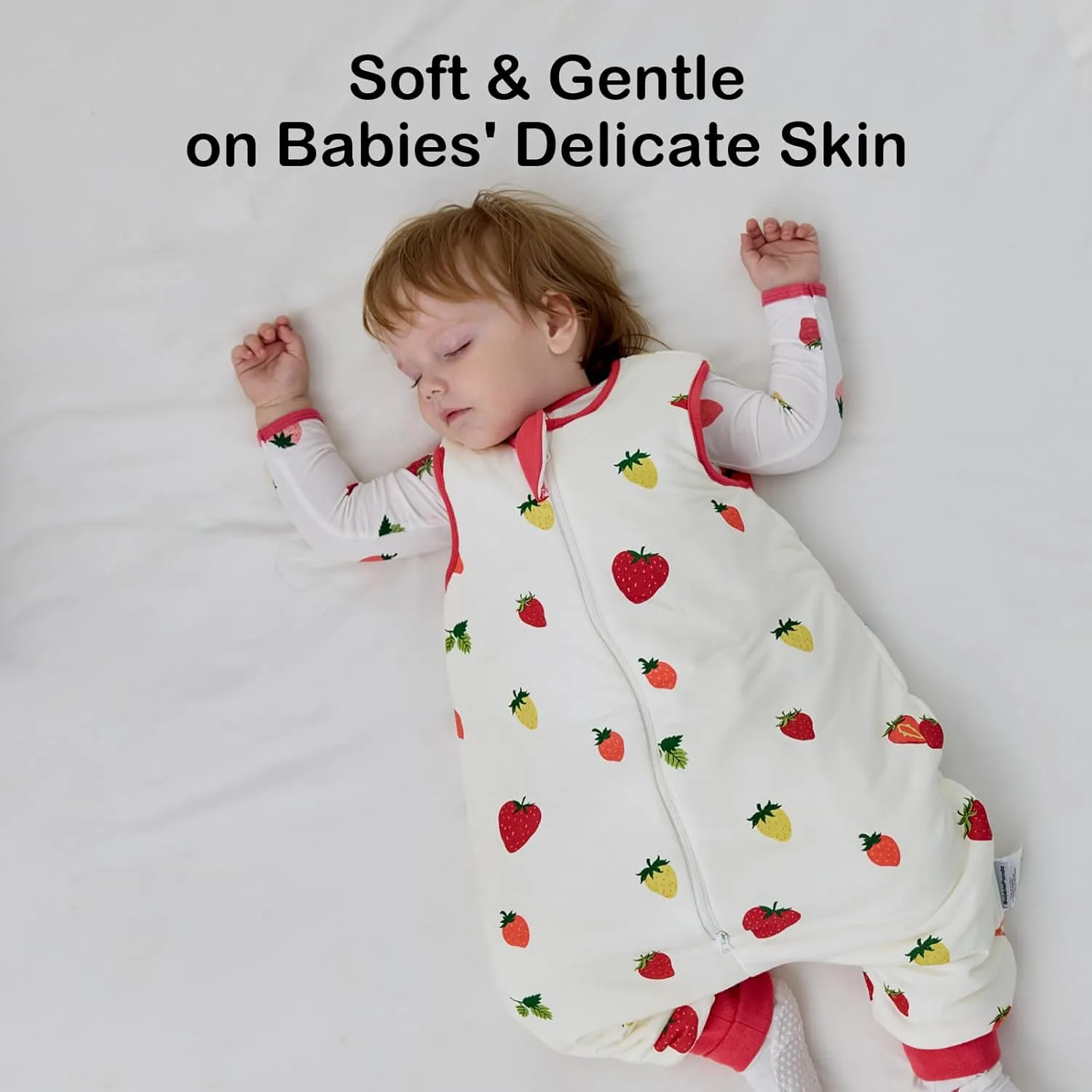 BubblePanda Rayon Made from Bamboo Toddler Sleep Sack with Feet 6-12 Months 1.0 Tog Ultra Soft Toddler Sleeping Sack Baby Sleep Bag Walker Quilted Wearable Blanket with Legs 2-Way Zipper Lightweight