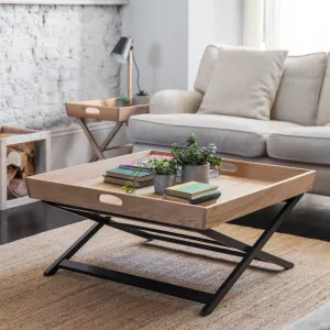Butlers Coffee Square Table in Carbon by Garden Trading - Oak