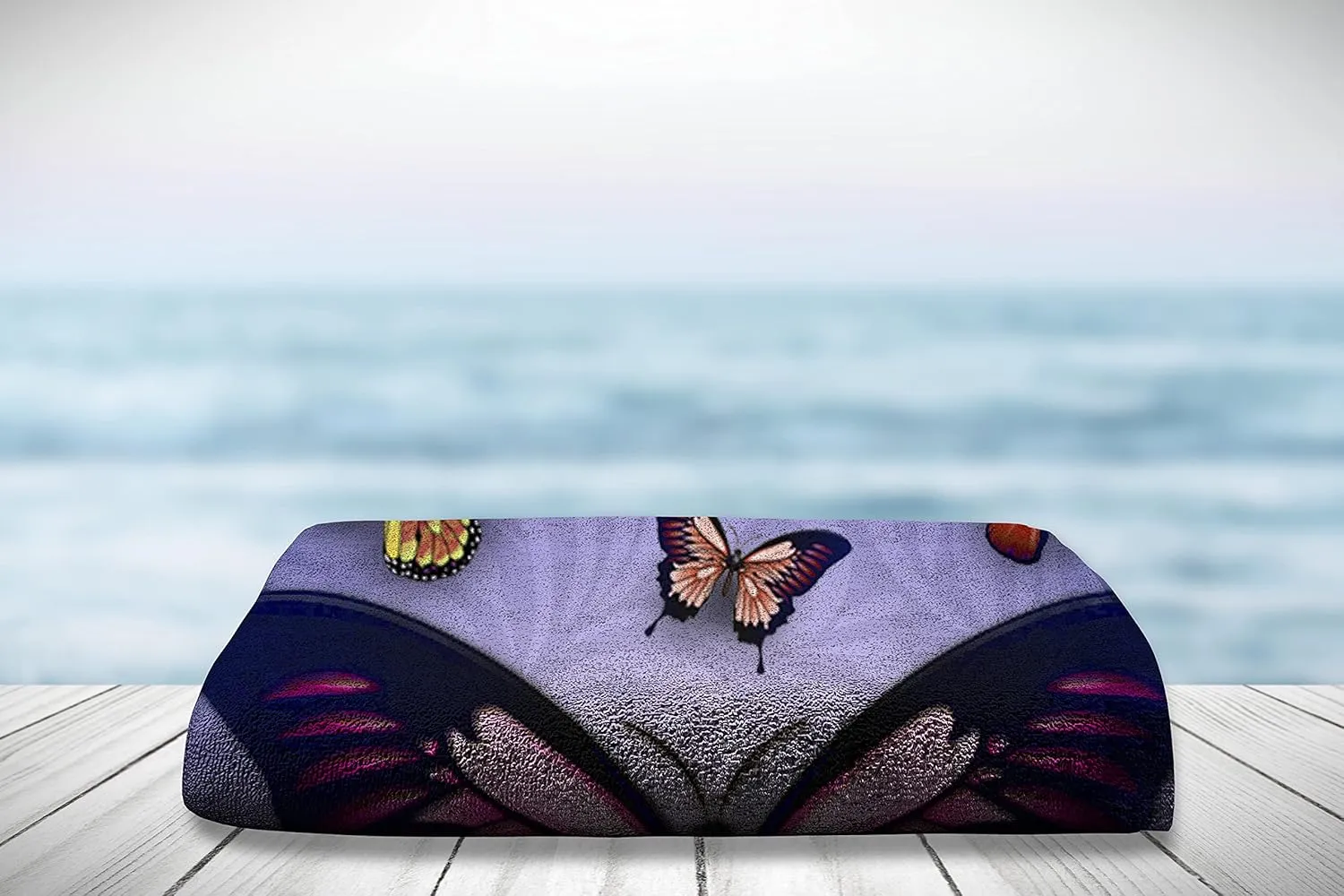 Butterfly Beach Towel 30" x 60" Microfiber Butterflies Sand Free Quick Dry Travel for Adults Teen Children (Butterfly)