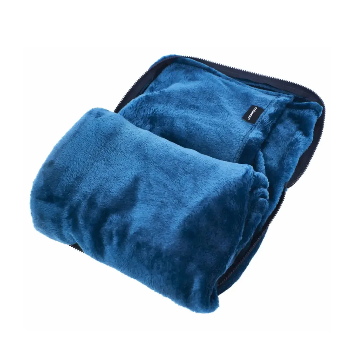Cabeau Fold 'n Go 4-In-1 Travel Blanket, Pillow, Seat Cushion and Lumbar Support - Royal Blue