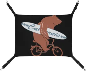 California Bicycles Bear Hanging Cat Bed Soft Breathable Pet Hammock for Cage Pet Sleeper for Kitten Ferret Puppy Rabbit