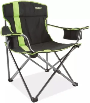 Camp Chair Black and Lime S-20399BL