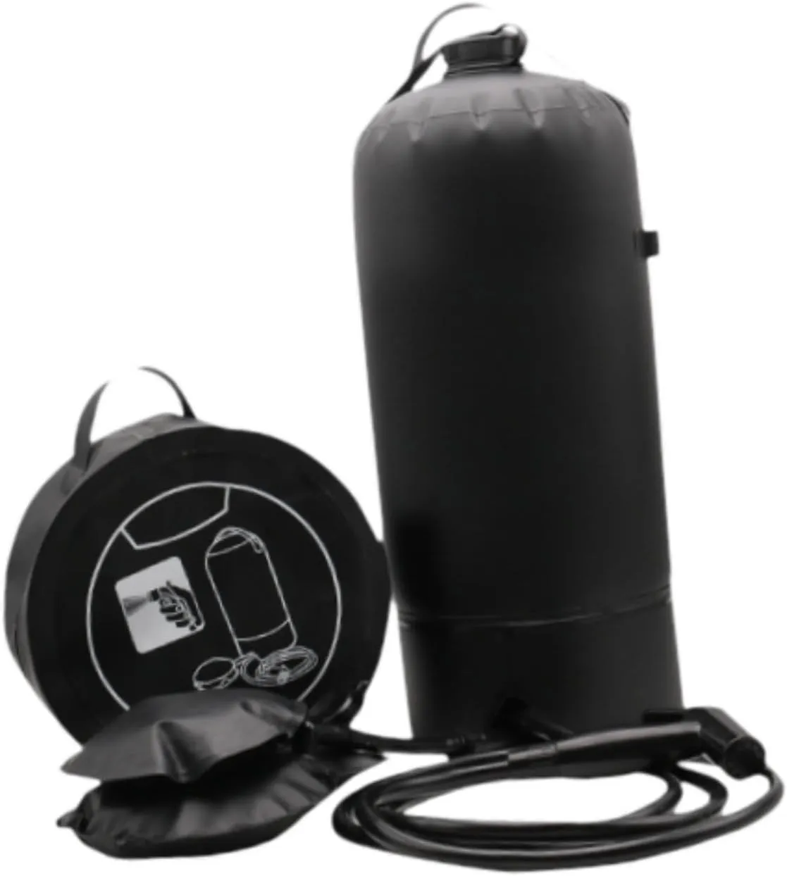 Camp Shower Camping Shower Bag with Hose Portable Lightweight with Foot Pump 11L for Traveling Hiking Picnic Hunting Fishing