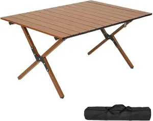Camp Tables Portable Foldable, Carbon Steel Sturdy Folding Table, Dining Table for Cooking, Camp, Travel, BBQ, Party (Color : A, Size : 90cm/35.4in)