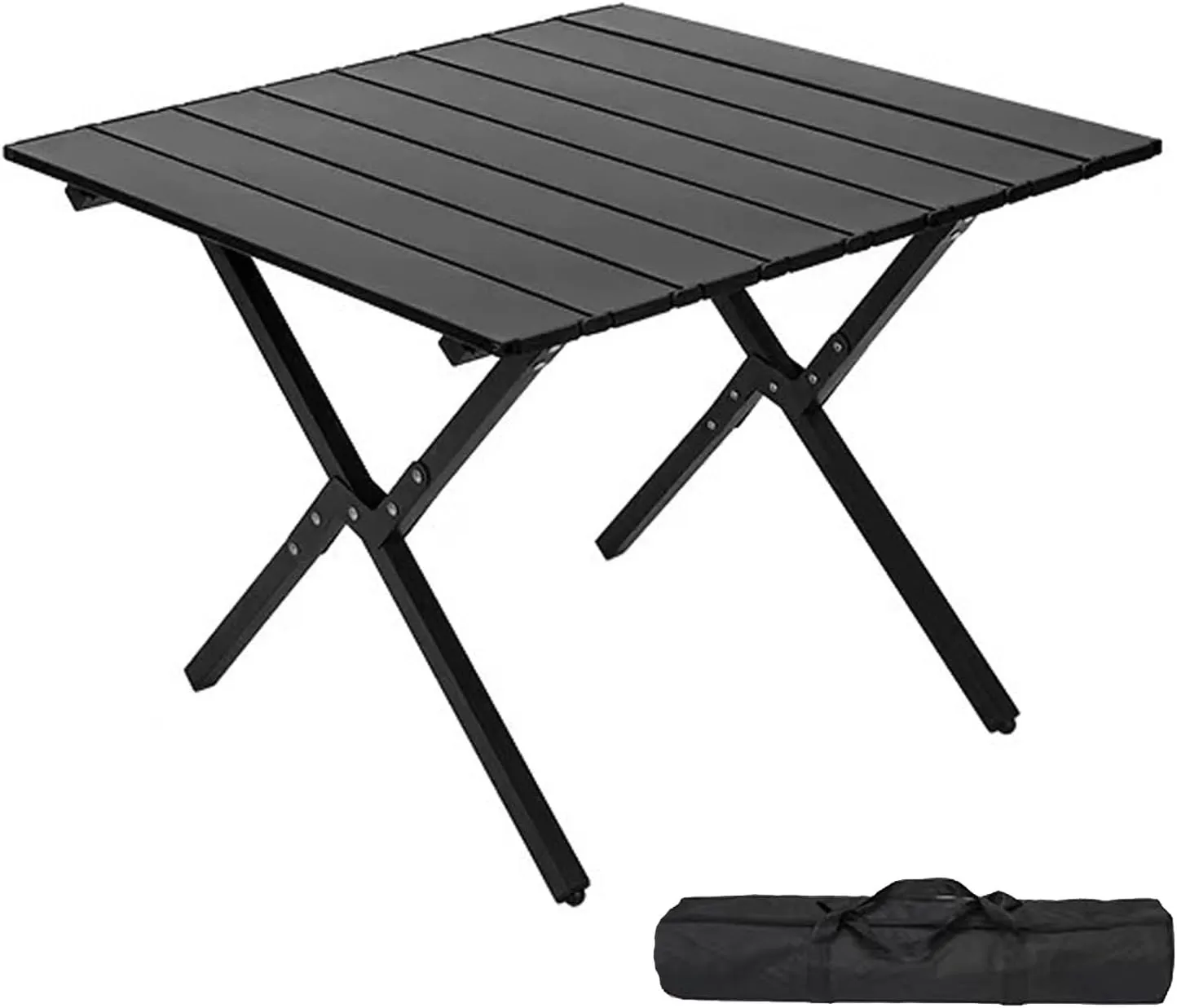 Camp Tables Portable Foldable, Carbon Steel Sturdy Folding Table, Dining Table for Cooking, Camp, Travel, BBQ, Party