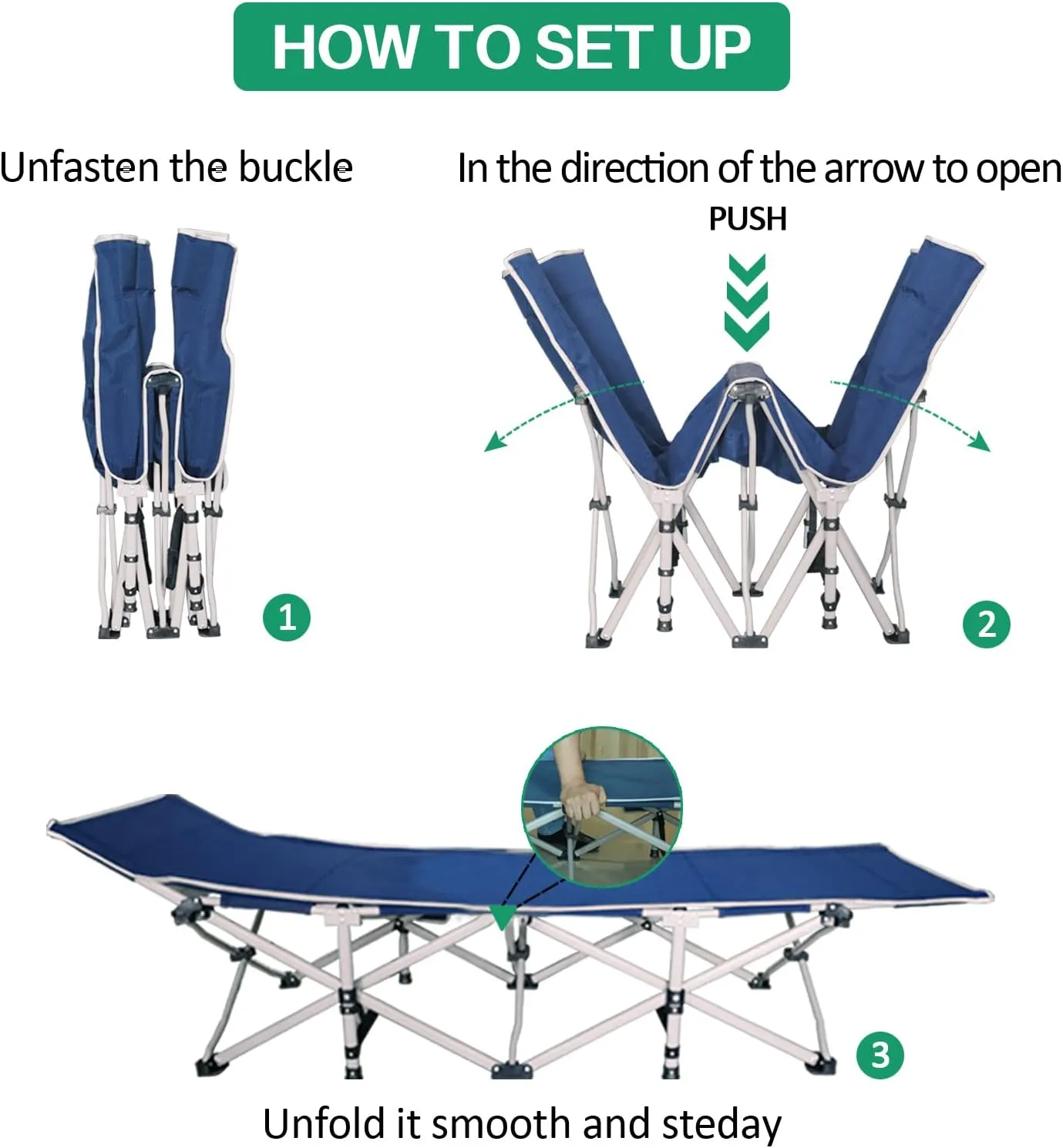Camping Cot Cots for Sleeping with Mattress Cots for Camping for Adults with Camfortable Pad Heavy Duty Camping Bed with Carry Bag Folding Cot for Hiking Home Office Nap and Vacation