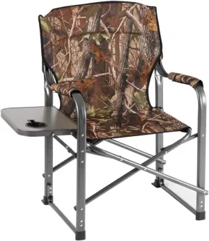 Camping Directors Chair,Folding Director Side Table for Adults Portable Camp Chairs for Outdoor with Cup Holder for Outdoor Camping, Lawn, Picnic and Fishing, Supports 400lbs(Camouflage)