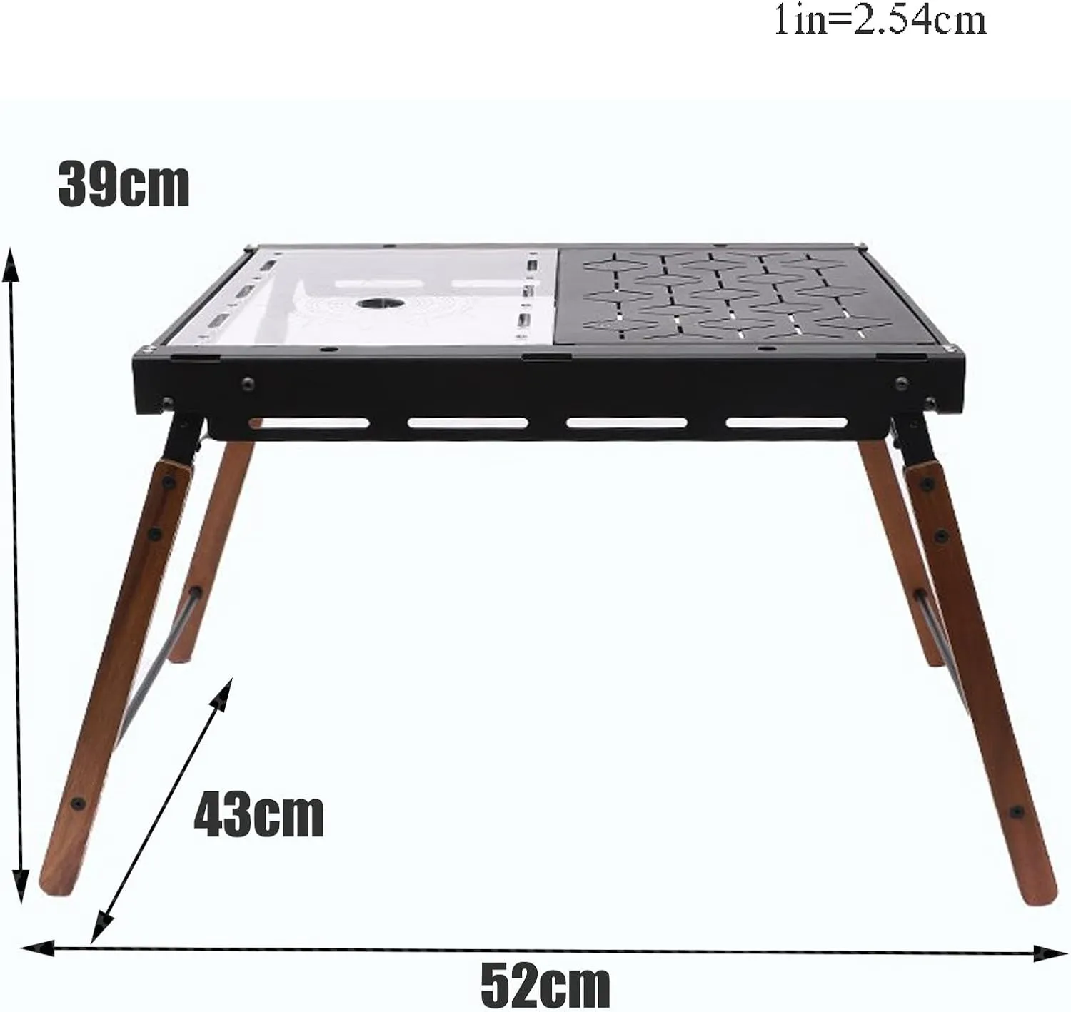 Camping Foldable Table, Portable Picnic Table IGT Unit Combination Table, Steel Roll-up Square Table for Camping, Picnic