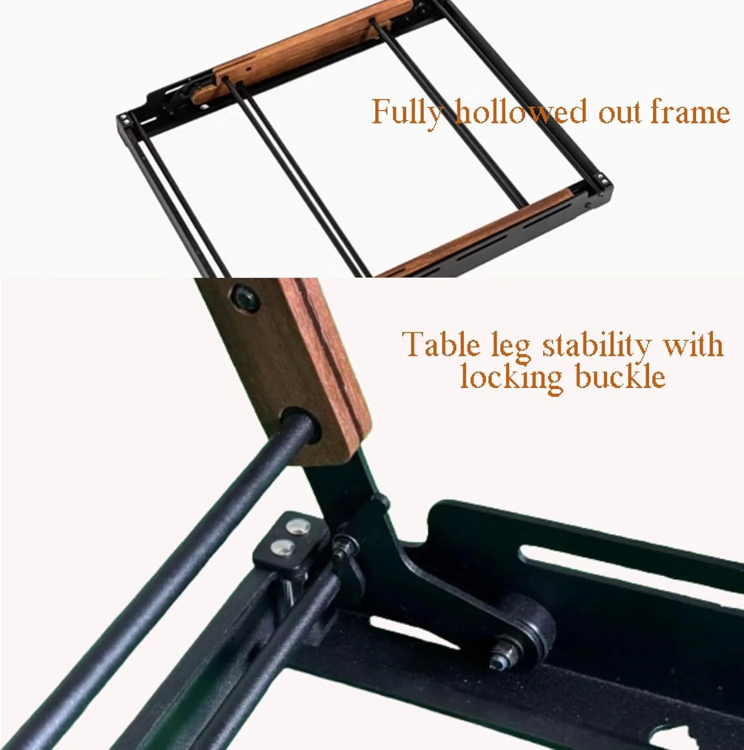 Camping Foldable Table, Portable Picnic Table IGT Unit Combination Table, Steel Roll-up Square Table for Camping, Picnic