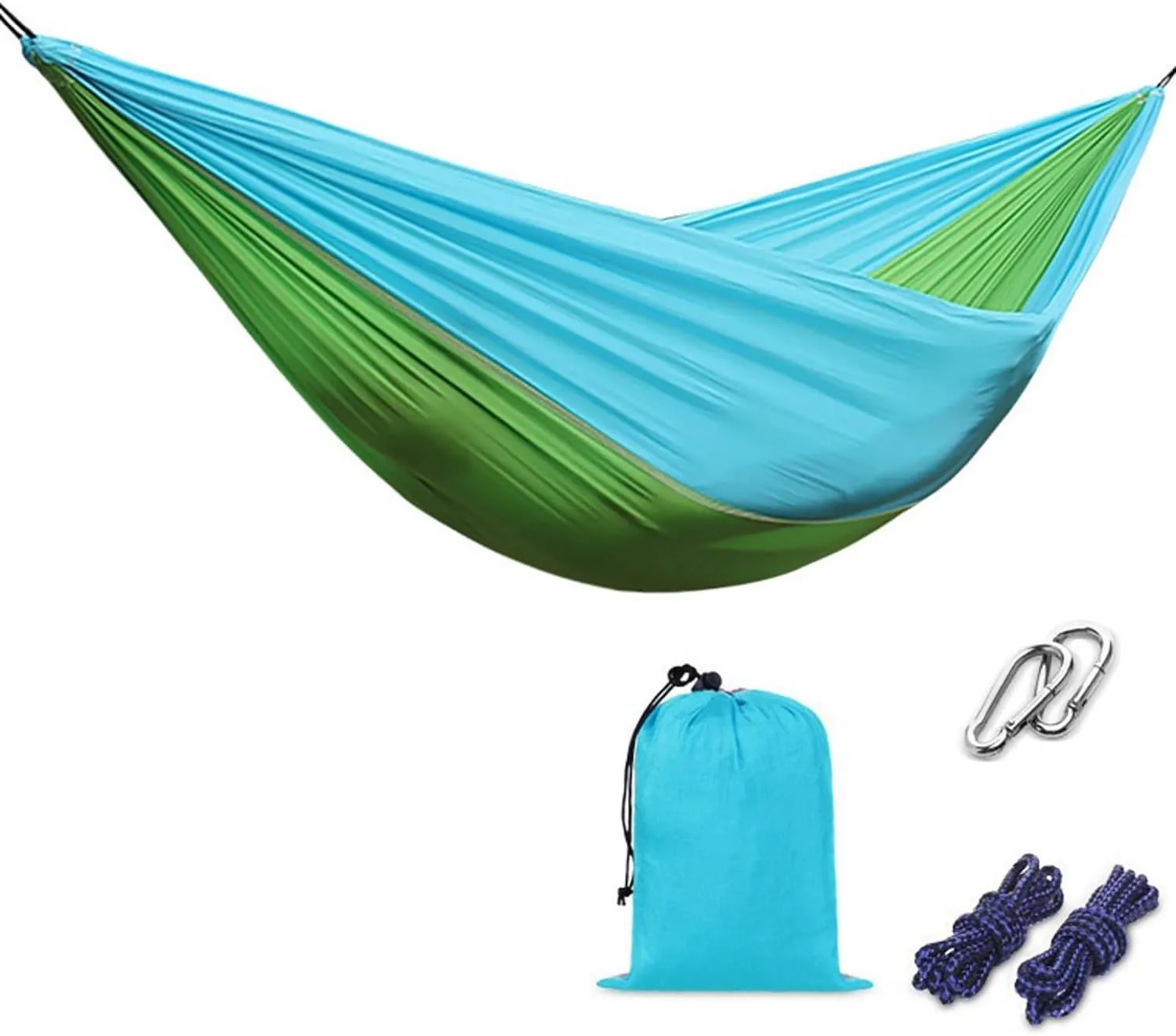 Camping Hammock 210T Nylon Breathable Hammock Tent with Tree Straps & Aluminum Alloy Carabiners Travel Hammock Quick Drying for Hiking Backpacking Garden (Color : D, Size : 250x140cm)
