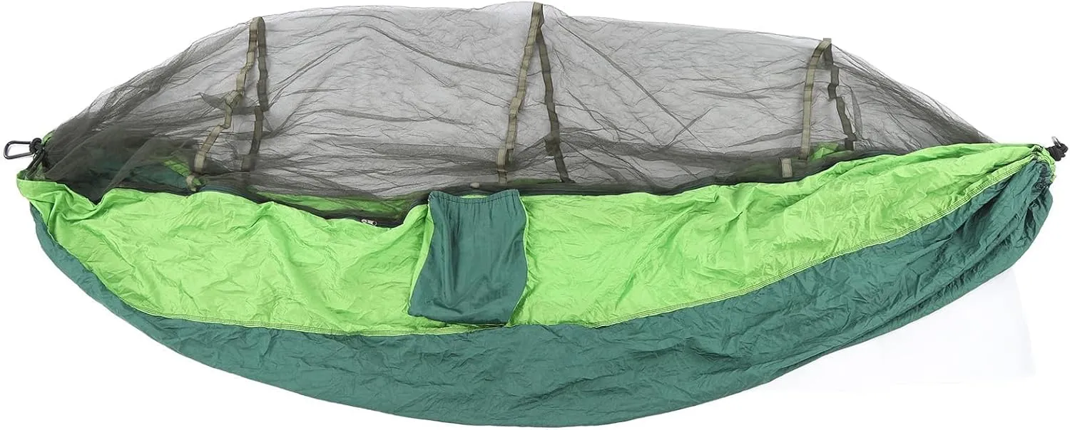 Camping Hammock, Breathable Lightweight Double Hammock with Protective Net, Portable High Load Bearing Outdoor Hammock, for Outdoor Hiking Survival Travel