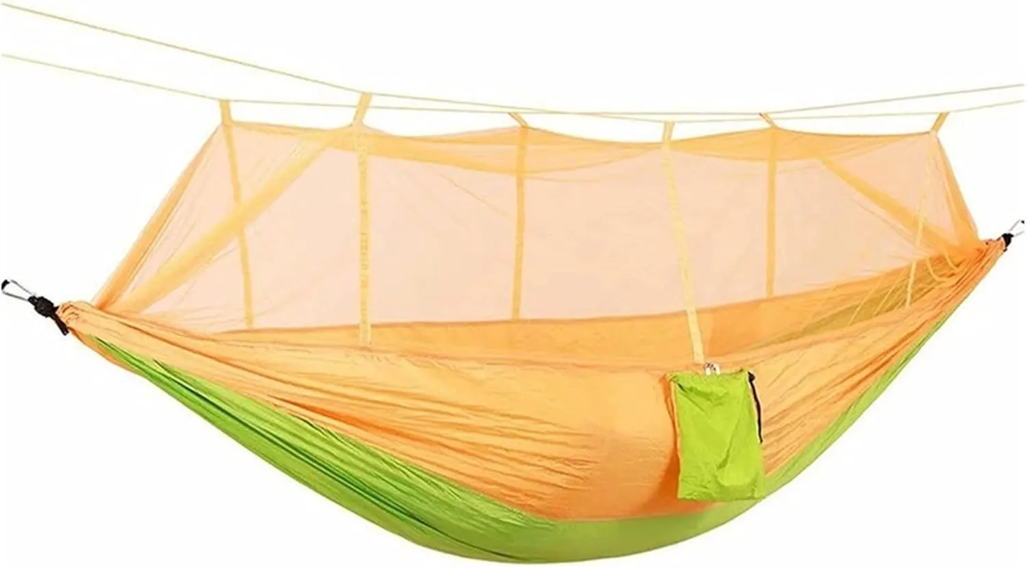 Camping Hammock Double Camping Hammock with Mosquito Net Lightweight Nylon Portable Hammock Parachute Hammock with Tree Straps for Camping