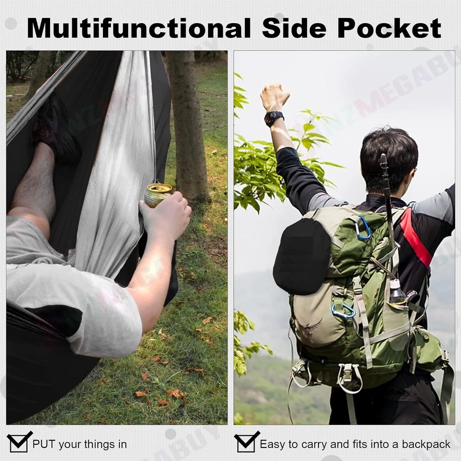 Camping Hammock  Double size*Green