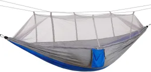 Camping Hammock for Adults, 8.5x4.6ft Portable Hammocks with Mesh Net, Travel Heavy Duty Hammock for Outdoor(Blue)