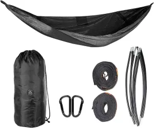 Camping Hammock – Lightweight Compact Hammock for Camping Youth – Camp Hammock with Mosquito Net – Portable Hammock Tent for Indoor & Outdoor – 114x55x39-Inch – Army Green