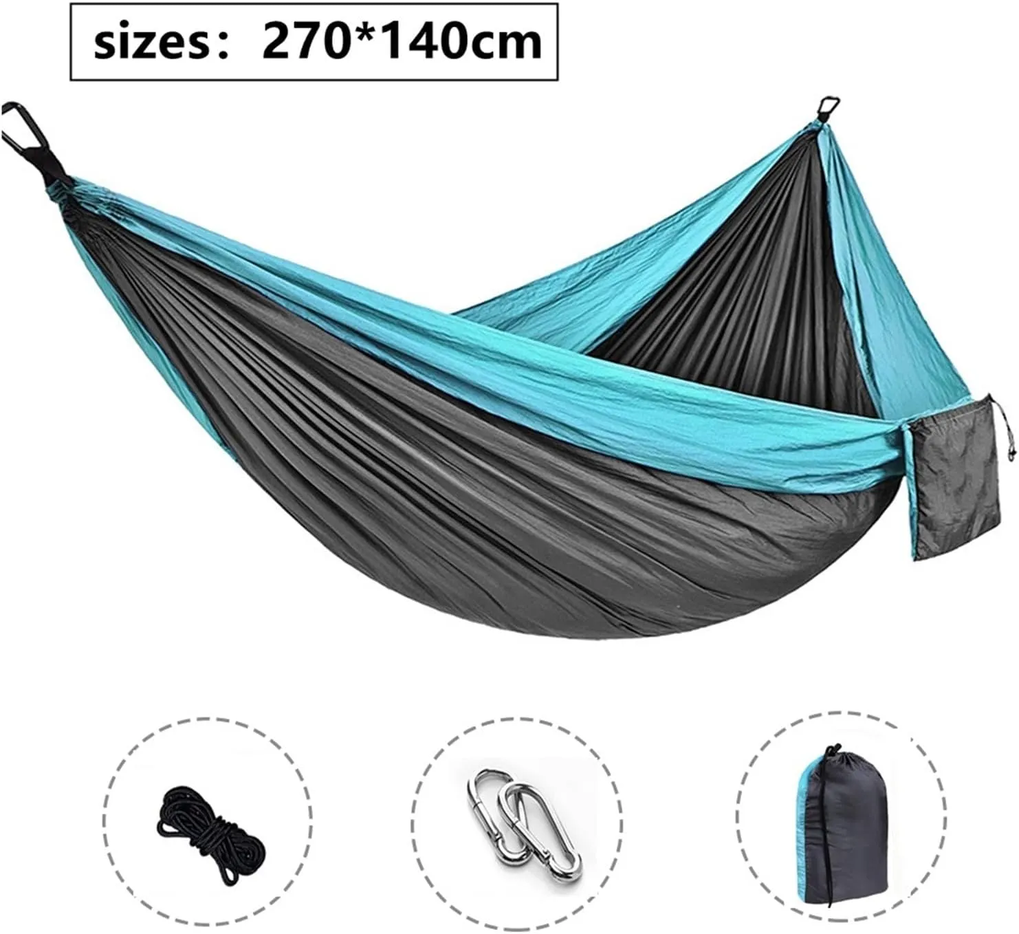 Camping Hammock Outdoor Tourist Double Camping Hammocks Portable Travel Garden Sleeping Leisure Hanging Hammock Swing Nature Hike (Color : 12), HUIM SHSE3 STORE-1